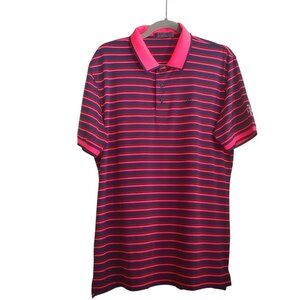 G4 G Fore G/Fore Stripe Polo Performance Golf Shirt Activewear L Dad